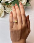 Happy Heart Yellow & White Diamonds Ring