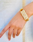 Ryan 18k Gold Plated Silver 925 Beads Pearl Bracelet