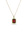 Garnet & Tsavorite 18K Gold Pendant
