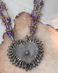 Vija Amethyst & Citrine Silver 925 Pendant Necklace