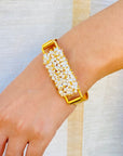 Ryan 18k Gold Plated Silver 925 Beads Pearl Bracelet