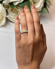 Halo Yellow & White Diamond Ring