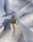Aquamarine Oval 18K Gold Ring