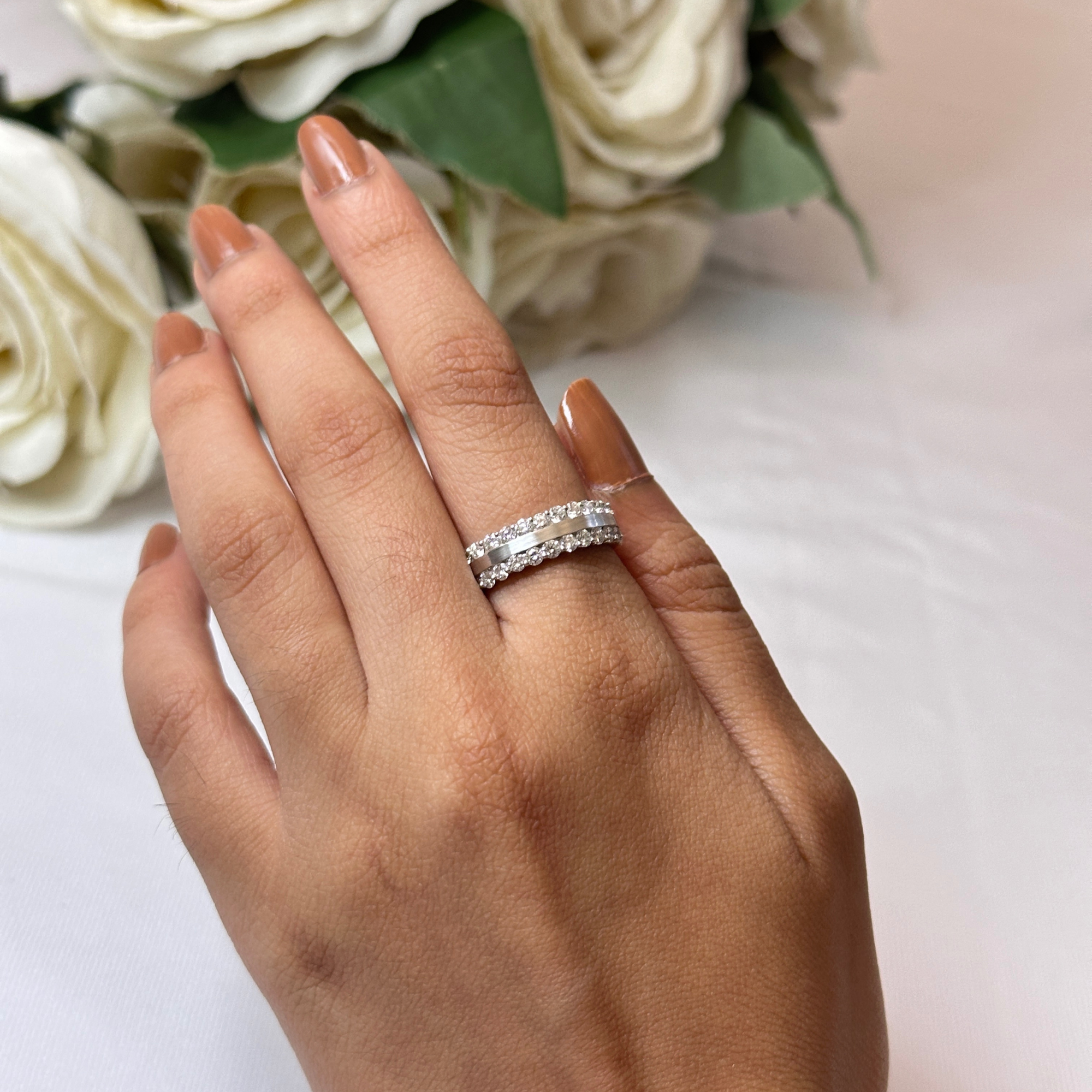 2 Channel Diamond Ring