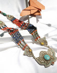Sanvi multi color stone necklace