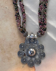 Neira Tourmaline Beads Silver 925 Pendant Necklace