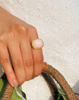 Velora Opal Gold Plated Silver 925 Love Ring
