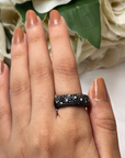 Black & White Pave Diamond Band