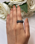 Black & White Pave Diamond Band