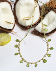 Bruck Peridot Gold Plated Silver 925 Necklace