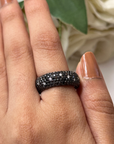 Black & White Pave Diamond Band