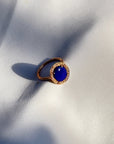 Lapis Lazuli 18K Gold Ring with Diamonds