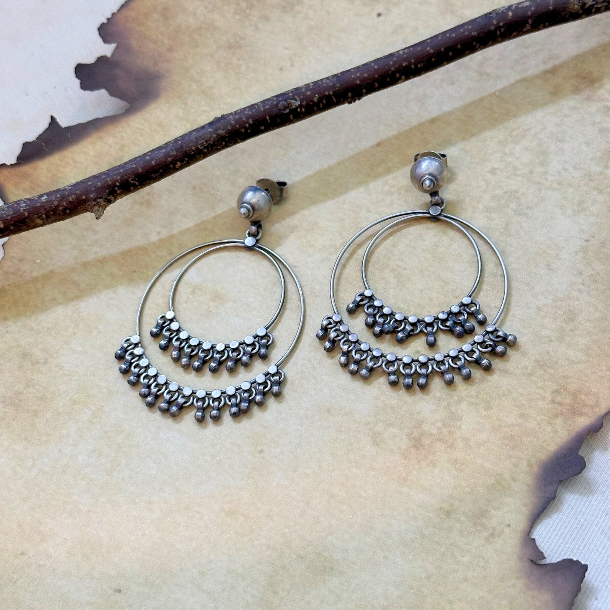 Fiza Traditional Silver 925 Earrings
