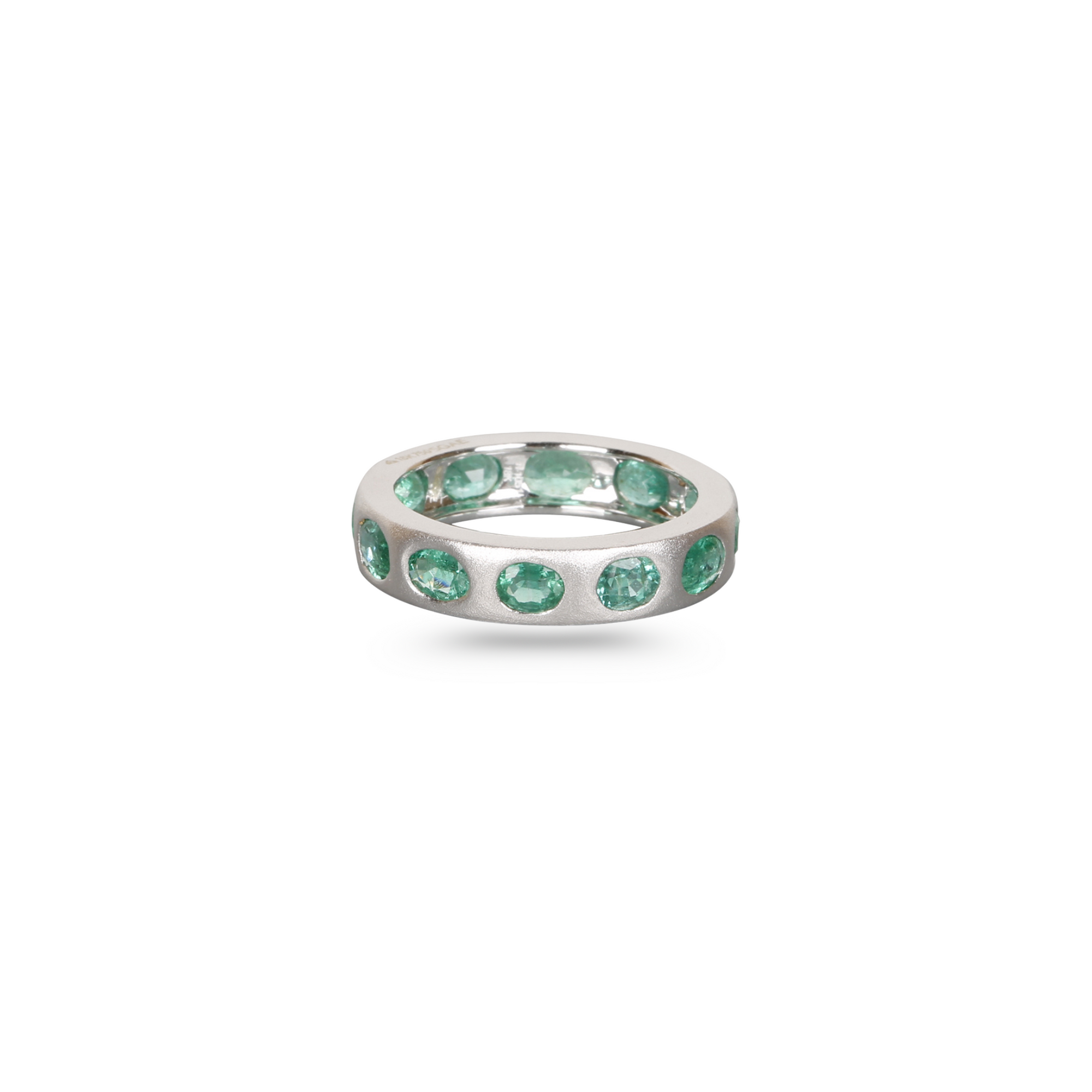Emerald Bezel Set Ring