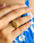 Duvet Gold Plated Silver Ring