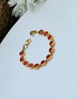 Citrus Carnelian 18k Gold Plated Silver 925 Bracelet