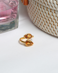 Calypso Citrine Gold Plated Silver Ring