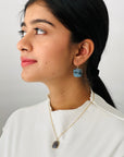Labradorite 18K Gold Earrings