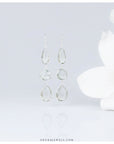 silver green amethyst earrings