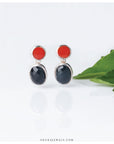 carnelian silver earrings