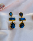 Maddie Labradorite 18K Gold Plated Silver Earrings