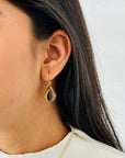 Smokey Quartz 18K Gold Earrings
