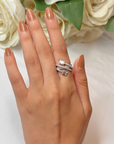 Crossover Diamond Ring