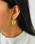 Lemon Quartz 18K Gold Earrings