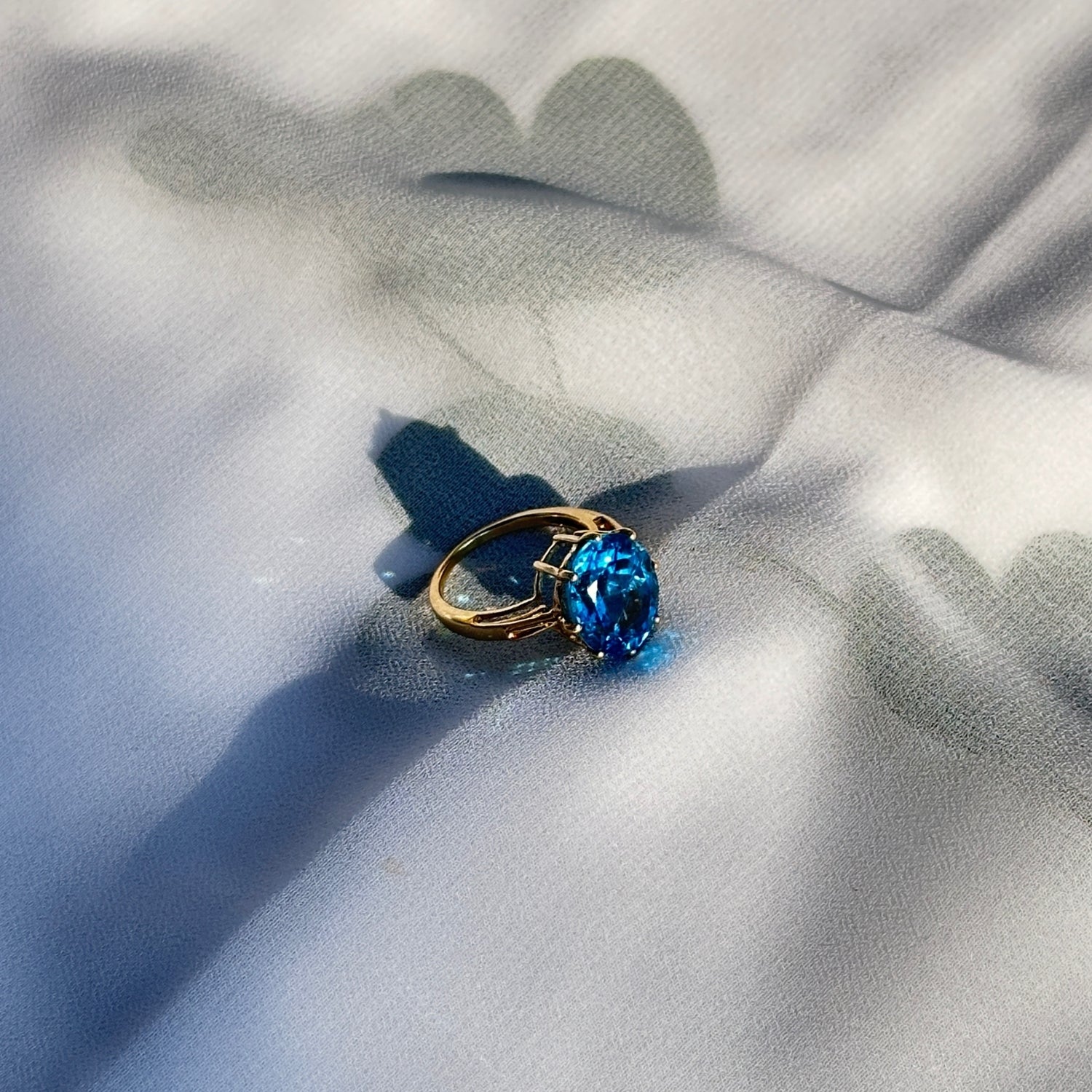 Blue Topaz 14K Gold Ring