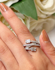 Crossover Diamond Ring