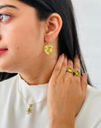 Lemon Quartz 18K Gold Earrings