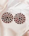 Emma Garnet Silver 925 Earrings