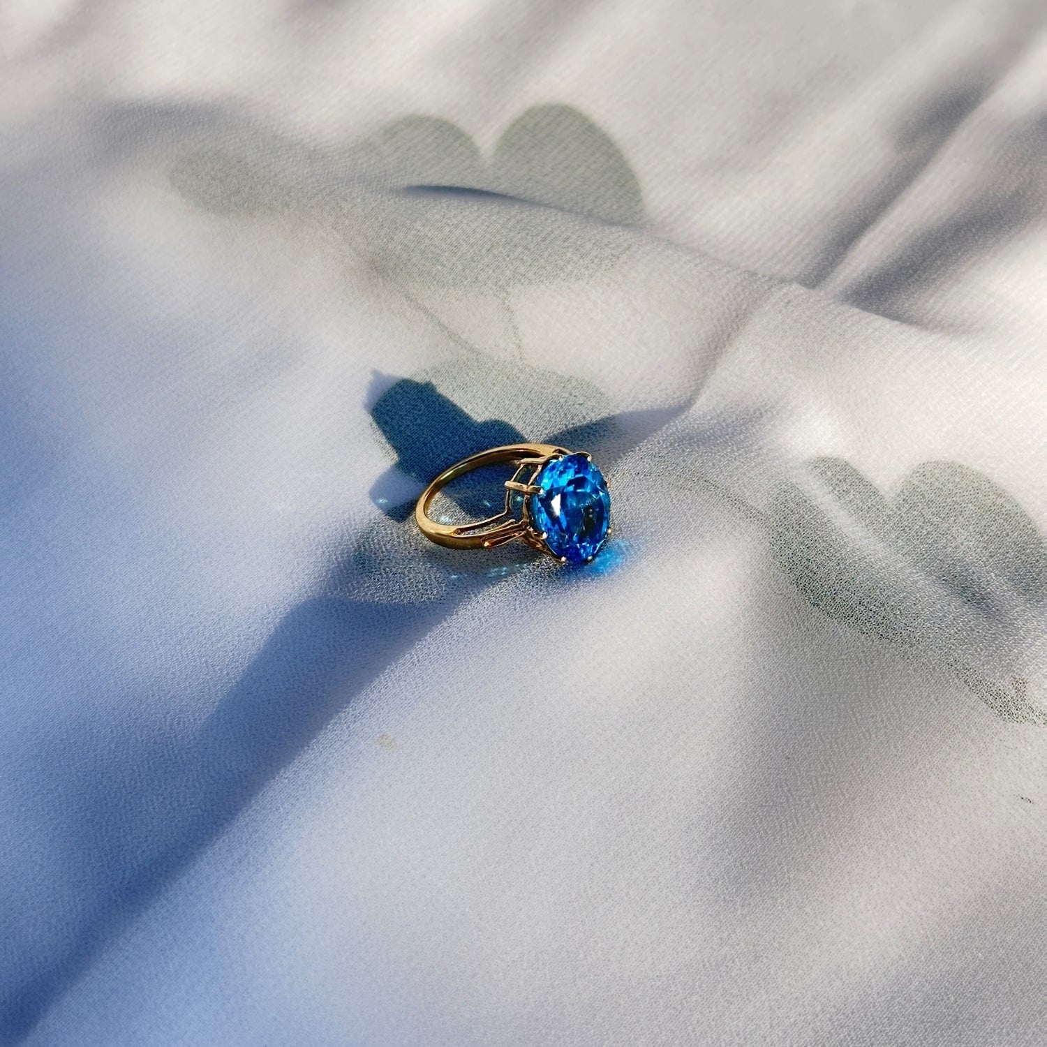 Blue Topaz 14K Gold Ring