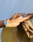 Asher Blue Topaz Silver 925 Bracelet