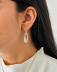Green Amethyst 18K Gold Earrings