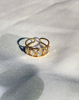 White Sapphire 18K Gold Ring