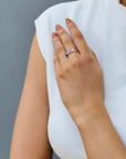 Multi Sapphire 18K White Gold Ring