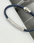 Zern Men's Zircon Silver 925 Bracelet