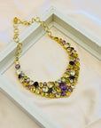 Elvia Colorstone 18K Gold Plated Silver Necklace