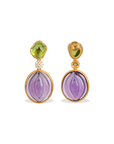 Eri Amethyst and Peridot Earrings