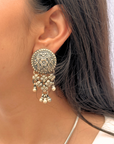 Ajrakh Traditional Silver 925 Earrings