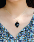 Gemstone Black Onyx in Silver 925 Pendant