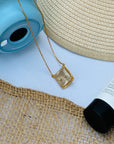 Gemstone Morganite 18K Gold Plated Silver 925 Necklace