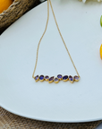 Amethyst 18K Gold Plated Silver 925 gemstone Necklace