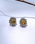 Everyday wear earrings modern stylish Gemstone Zircon Silver 925 Studs