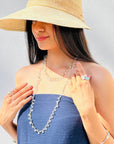 Gemstone Aquamarine 18k Gold Plated Silver 925 Necklace
