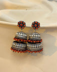 Coral Silver 925 Jhumki Earrings Festive