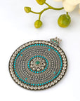 silver pendant, antique pendant, sterling silver pendant, oxidised pendant, buy pendants online, large pendants