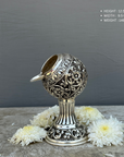 Antique silver floral pot ashtray