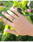 sapphire ring, silver ring, sterling silver ring, buy sapphire ring, sapphire jewelry, blue ring, diamond ring, sapphire & diamond ring
Blue Sapphire and Diamond with Silver 925 Ring